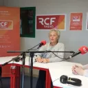 Vignette Invité local sur fond rouge de rubrique actualité avec en bas à droite le micro RCF et la mention Nièvre