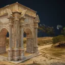 Musée de la Romanité / Fonds Iconem / DOA / MAFL - Modèle 3D de l'arche de Septime Sévère de Lepcis Magna (Libye)