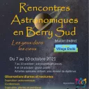 Les rencontres astronomiques en Berry-Sud, du 7 au 10 octobre 2021.