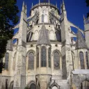 Chevet de la cathédrale de Bourges © Image libre de droits.