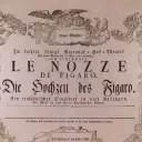 Affiche de 1786 des Noces de Figaro, par Wolfang Amadeus Mozart.