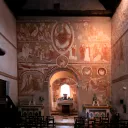 ues du mur sud de la nefEglise Saint Martin de Vic - Vue d'ensemble des fresq, la séparant du chœur (en 2009).