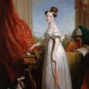 Victoria avec son épagneul Dash. Peinture de George Hayter, 1833 ©Wikimédia commons