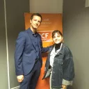 Alexis Gits, un des fondateurs de QNSCNT et Lisa Gouttenoire, responsable de l'antenne du Mans © RCF Sarthe