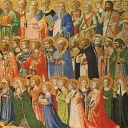 Fra Angelico, Les précurseurs du Christ avec les saints et les martyrs, 1423-1424.