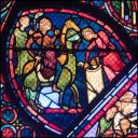 Vitrail du patriarche Joseph en la cathédrale de Bourges (détail).