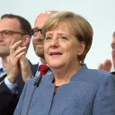 Angela Merkel, au lendemain de sa victoire aux élections allemandes de 2017 © Wikipedia