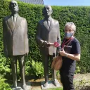 Statues du Général de Gaulle et de Konrad Adenauer