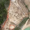 Vue aérienne de la nécropole de Largillay (Ve - IX siècle) @ INRA Com Air