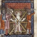 Le martyr Saint Quentin, d'après une gravure du 14e siècle © Wikipedia