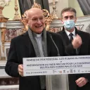 Monseigneur Marceau lors de la remise du prix régional des Rubans du Patrimoine