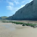 plages et falaises de la Côte d'Opale au moment du jusant
