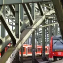 Trains à Cologne, photo Jean Braunstein