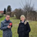 Alain Aymonier et Viviane Molard, Président La Croix Verte et membre de l'association © Chloé Vernet