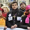 Patrick Sanguinetti, président de l'association David et Jonathan, lors de la manifestation pour le mariage pour tous, Paris, le 27/01/2013 ©Corinne SIMON/CIRIC