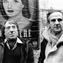 ©  Gamma/Jacques Prayer. Georges Delerue et François Truffaut sur le tournage, à Nice, de "La Nuit américaine" en 1973.