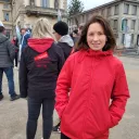 Laurine Rousset, présidente de JA de Haute-Loire devant la préfecture du Puy-en-Velay © Martin Obadia