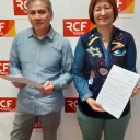 Jean-Jacques Dominé et Laurence Cuche présentent le premier festival "Et si un jour" ©RCF Jura - Mars 2022