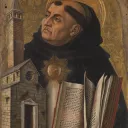 Saint Thomas d’Aquin, le docteur angélique (Retable de Carlo Crivelli - 1494). © Wikipedia. 