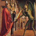 Saint Augustin et le diable, Michael Pacher (env. 1471) ©Wikimédia commons