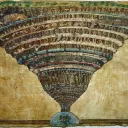 La carte de l'Enfer par Sandro Botticelli, illustration d'un manuscrit de la Divine Comédie ©Wikimédia commons