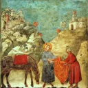 François donne sa tunique à un mendiant, fresque de Giotto, basilique Saint-François d’Assise en Ombrie (Italie) ©Wikimédia commons
