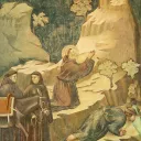Saint François d'Assise fait jaillir l'eau de la montagne, fresque de Giotto, basilique Saint-François d’Assise en Ombrie (Italie) ©Wikimédia commons