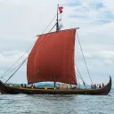 L'association Drakkar de Vendée va construire une réplique du drakkar de Gokstad, un bateau viking datant du IXe siècle. Sur cette photo, Le Gaïa, construit par Norvège dans les années 1990. ©DR