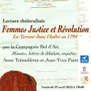 Femmes, Justice et Révolution, lecture théâtralisée aux Archives départementales de l'Indre.