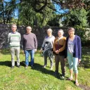 De gauche à droite : le père Jean-Pierre Debard, Christian Blay, Sonia Arnoux, Michelle Vallery et Florence Bonnefoux