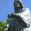 détail de la statue d'Althen Rocher des Doms, photo RL.