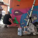 L'artiste participe pour la première fois à la 8e édition du Street Art Fest et réalise une fresque dans la commune de Champs-sur-Drac
