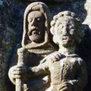 Statue de saint Hervé avec son bâton d'aveugle, Sainte-Marie-du-Ménez-Hom, Finistère ©Wikimédia commons