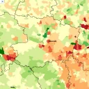 Carte de l'usage des pesticides commune par commune en Maine-et-Loire ©Solagro