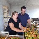 Aux Vergers d'Aulaines, Fabienne et Vincent ont déjà commencé la cueillette !