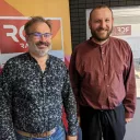 Éric Tschudy, à gauche, avec Yann Porte, dans les studios de RCF Jerico Moselle. ©RCF