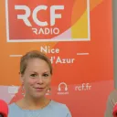 Loïc et Sophie Veillet-Lavallée dans le studio de RCF à Nice - Photo RCF