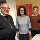 Mgr Hervé Gosselin reçoit Marine Cavalier et Anne Ménager