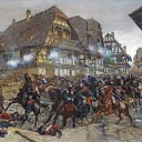 La charge des cuirassiers d'Edouard Detaille exposée musée de la bataille du 6 août 1870, Woerth