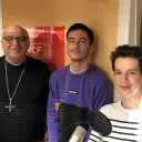 Mgr Hervé Gosselin reçoit Robin LAMARRE et Côme LOURY