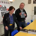 Patrick Nardin et Maryse jean Guyot au club de la presse