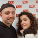 Romain Deschamps et Agathe Denoirjean dans les studios de RCF Isère - Novembre 2022