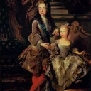 Wikimedia Commons : Louis XV et sa fiancée Marie-Anne-Victoire d'Espagne, fille de Philippe V par François de Troy.