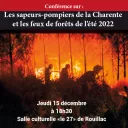 Conférence sur les sapeurs-pompiers de la Charente et les feux de forêt de l’été 2022