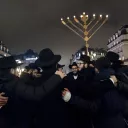 Fête de Hanoucca à Paris, le 19/12/2017 ©Magali Cohen / Hans Lucas