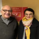 Mgr Hervé Gosselin et Solène Babeau