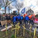 Manifestation à Mouvaux des salariés de Carelide
