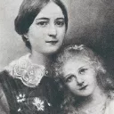 Gravure représentant la petite Thérèse et sa mère, d'après un dessin de sa sœur Céline ©Wikimédia commons