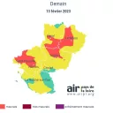 La qualité de l'air s'est dégradée depuis plusieurs jours en Pays de la Loire - © Twitter AIr PDL