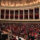 L'hémicycle de l'Assemblée nationale lors du débat sur la réforme des retraites © quentin de Groeve / Hans Lucas